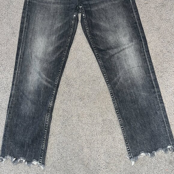 MOTHER SUPERIOR THE TOM CAT CHEW BLACK JEANS in OF CATS and KINGS WASH W24 L24 - Picture 3 of 15